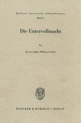 Die Untervollmacht.