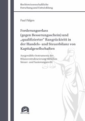 Forderungserlass (gegen Besserungsschein) und 'qualifizierter' Rangrücktritt in der Handels- und Steuerbilanz von Kapitalgesellschaften