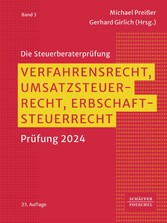 Verfahrensrecht, Umsatzsteuerrecht, Erbschaftsteuerrecht