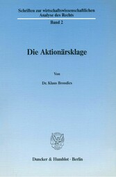 Die Aktionärsklage.