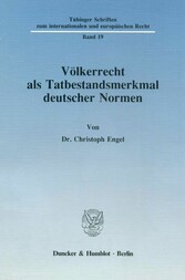 Völkerrecht als Tatbestandsmerkmal deutscher Normen.