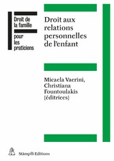 Droit aux relations personnelles de l'enfant