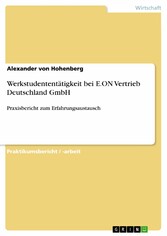 Werkstudententätigkeit bei E.ON Vertrieb Deutschland GmbH