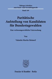 Paritätische Aufstellung von Kandidaten für Bundestagswahlen.