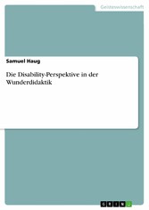 Die Disability-Perspektive in der Wunderdidaktik