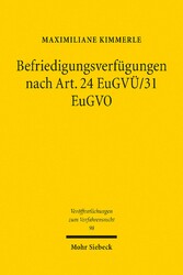 Befriedigungsverfügungen nach Art. 24 EuGVÜ/31 EuGVO