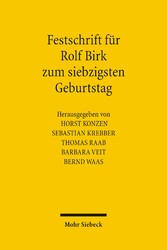 Festschrift für Rolf Birk zum siebzigsten Geburtstag