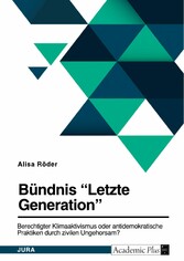 Bündnis 'Letzte Generation'. Berechtigter Klimaaktivismus oder antidemokratische Praktiken durch zivilen Ungehorsam?