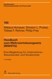 Handbuch zum Mehrwertsteuergesetz (MWSTG)