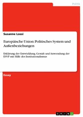 Europäische Union: Politisches System und Außenbeziehungen