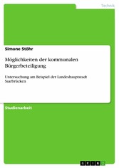 Möglichkeiten der kommunalen Bürgerbeteiligung