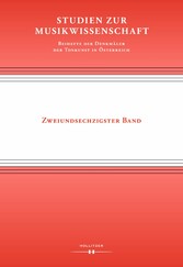 Studien zur Musikwissenschaft - Beihefte der Denkmäler der Tonkunst in Österreich. Band 62