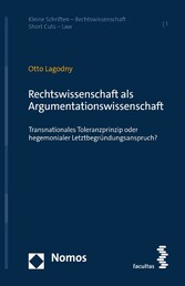 Rechtswissenschaft als Argumentationswissenschaft