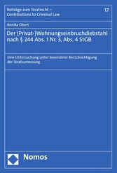 Der (Privat-)Wohnungseinbruchdiebstahl nach § 244 Abs. 1 Nr. 3, Abs. 4 StGB