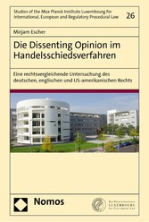 Die Dissenting Opinion im Handelsschiedsverfahren