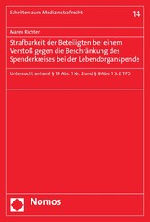 Strafbarkeit der Beteiligten bei einem Verstoß gegen die Beschränkung des Spenderkreises bei der Lebendorganspende