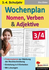 Wochenplan Nomen, Verben und Adjektive