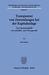 Transparenz von Zuwendungen bei der Kapitalanlage.