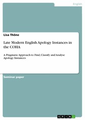 Late Modern English Apology Instances in the COHA