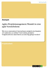 Agiles Projektmanagement. Wandel in eine agile Vertriebsform