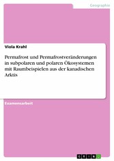 Permafrost und Permafrostveränderungen in subpolaren und polaren Ökosystemen mit Raumbeispielen aus der kanadischen Arktis