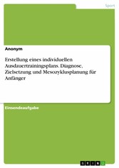 Erstellung eines individuellen Ausdauertrainingsplans. Diagnose, Zielsetzung und Mesozyklusplanung für Anfänger