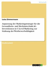 Anpassung der Marketingstrategie für die Gesundheits- und Medizintechnik AG. Investitionen in C-Level-Marketing zur Stärkung der Wettbewerbsfähigkeit