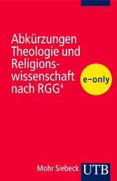 Abkürzungen Theologie und Religionswissenschaft nach RGG4