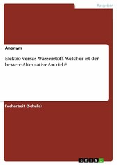 Elektro versus Wasserstoff. Welcher ist der bessere Alternative Antrieb?