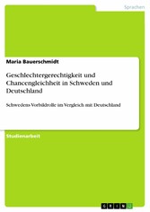 Geschlechtergerechtigkeit und Chancengleichheit in Schweden und Deutschland