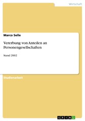 Vererbung von Anteilen an Personengesellschaften