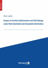 Essays on Portfolio Optimization and ESG Ratings under Risk Constraints and Incomplete Information