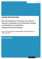 Die Korrelationen zwischen den Ebenen Sprache und Musik in der Hörfunkwerbung im Hinblick auf inhaltliche Argumentationsstrategien