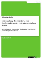 Untersuchung des Scheiterns von Großprojekten unter systemtheoretischem Ansatz