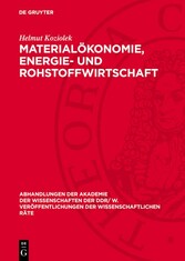 Materialökonomie, Energie- und Rohstoffwirtschaft