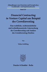 ?Financial Contracting in Venture Capital? am Beispiel des Crowdinvesting.