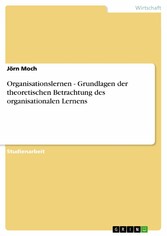 Organisationslernen - Grundlagen der theoretischen Betrachtung des organisationalen Lernens