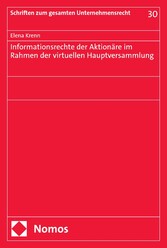 Informationsrechte der Aktionäre im Rahmen der virtuellen Hauptversammlung