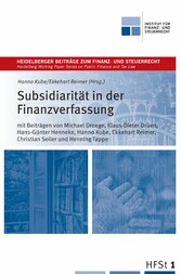 Subsidiarität in der Finanzverfassung