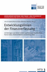 Entwicklungslinien der Finanzverfassung