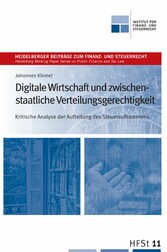 Digitale Wirtschaft und zwischen- staatliche Verteilungsgerechtigkeit