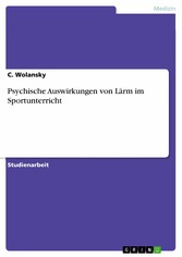 Psychische Auswirkungen von Lärm im Sportunterricht