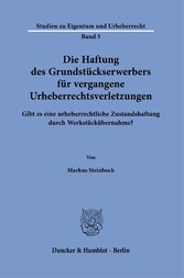 Die Haftung des Grundstückserwerbers für vergangene Urheberrechtsverletzungen.