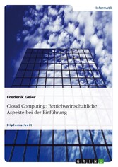 Cloud Computing: Betriebswirtschaftliche Aspekte bei der Einführung