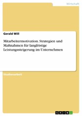 Mitarbeitermotivation. Strategien und Maßnahmen für langfristige Leistungssteigerung im Unternehmen