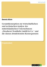 Gesamtkonzeption zur wirtschaftlichen und technischen Analyse des mittelständischen Unternehmens 'Druckerei Nordlicht GmbH & Co.' und die daraus abzuleitenden Konsequenzen