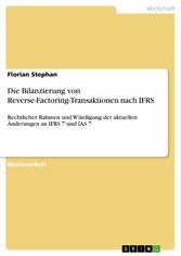 Die Bilanzierung von Reverse-Factoring-Transaktionen nach IFRS