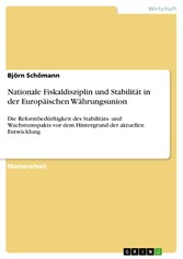 Nationale Fiskaldisziplin und Stabilität in der Europäischen Währungsunion