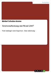 Textverarbeitung mit Word 2007