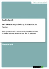 Der Personbegriff des Johannes Duns Scotus